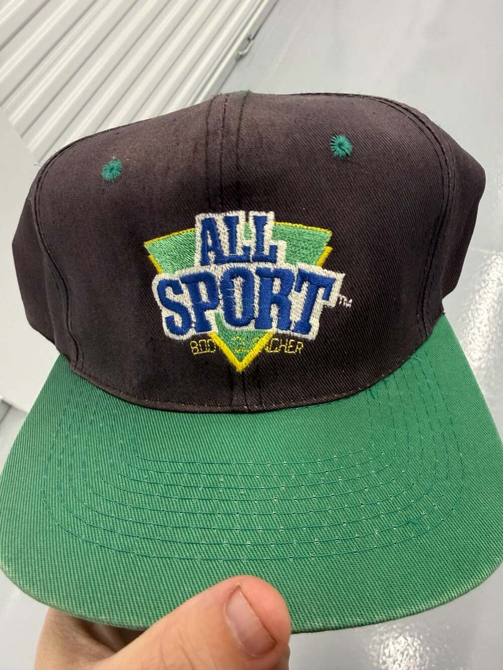All Sport Thirst Quencher Snapback Hat Green Black Vintage 90s